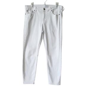 Pistola Jennifer Oslo Jeans Size 31 White Denim Mid Rise Ankle Classic Coastal